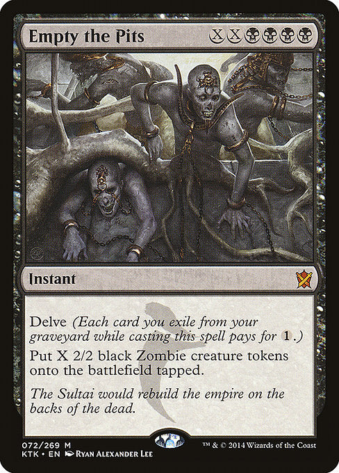 Delve (Each card you exile from your graveyard while casting this spell pays for {1}.)
Create X tapped 2/2 black Zombie creature tokens.
