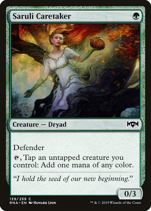 Defender
{T}, Tap an untapped creature you control: Add one mana of any color.